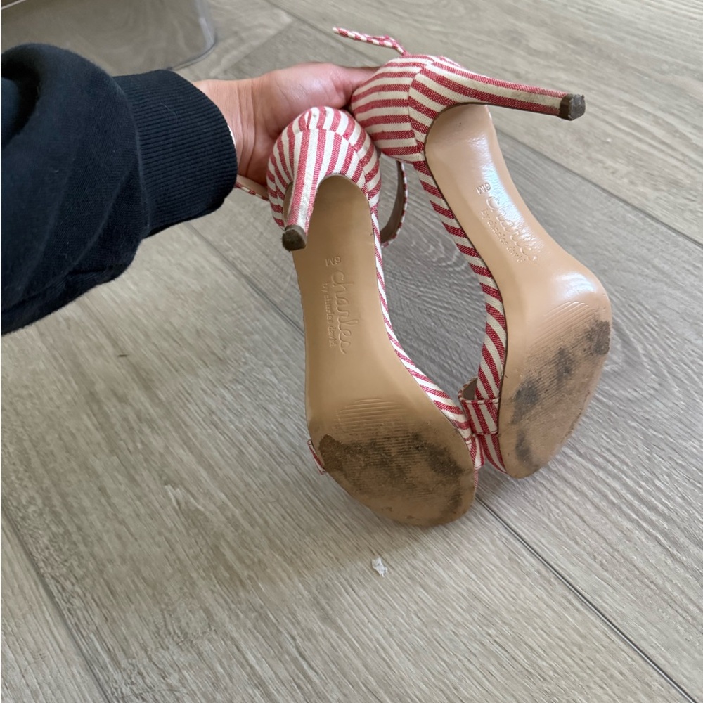 Anthropologies - Charles by Charles David Striped Heels ❤️‍🔥 - Picture 5 of 5